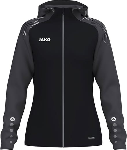 Jako Sonic Jas Met Kap Dames - Zwart / Antraciet | Maat: 46/48