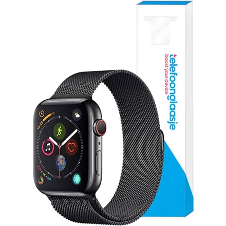 Milanese bandje Apple Watch 1/2/3/4/5/6/SE - 38/40mm - Zwart