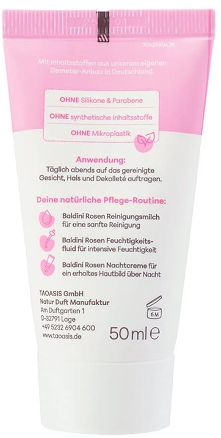 Baldini volle biologische nachtcrème Demeter Rose