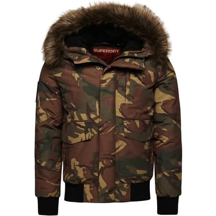 Superdry - Everest pufferbomberjack met capuchon - Heren - Gewatteerde jassen