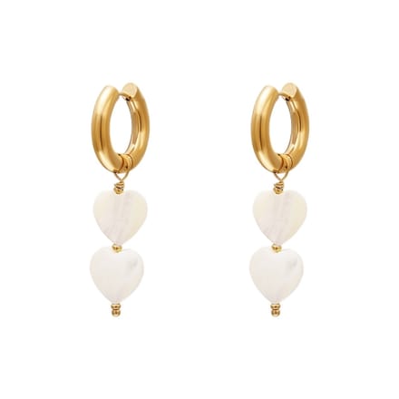 Oorbellen - Parelhartjes - Wit - Summer Girls - Collection