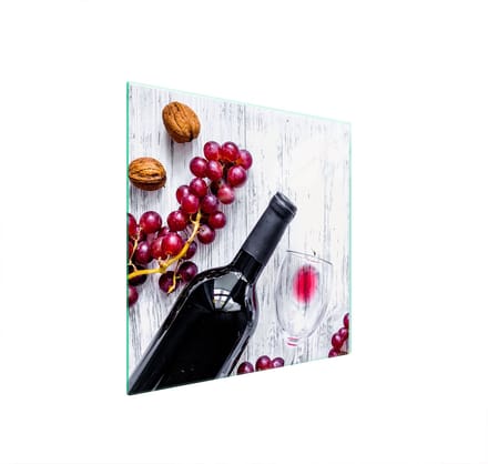 TMK ArtDeko - Glazen Beschermplaat - 50x52 cm - Winogrono