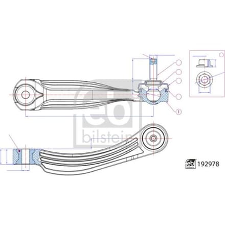 Beugels, torsiestang op frame FEBI BILSTEIN 192978