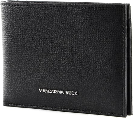 MANDARINA DUCK Leren Kaarthoes Mellow Urban Wallet Nero Zwart