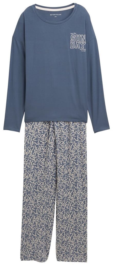 Tom Tailor - Pyjamaset met all-over print - Maat 36 - blue-medium-allover