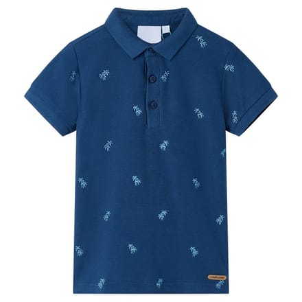vidaXL Kinderpoloshirt 104 donkerblauw