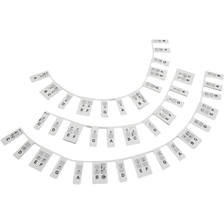 Autocollants pour Clavier de Piano Design Amovible 88 Touches Noir Imperméable Réutilisable Silicone Notes de Piano white