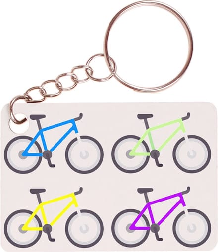 Sleutelhanger 6x4cm - Mountainbikes