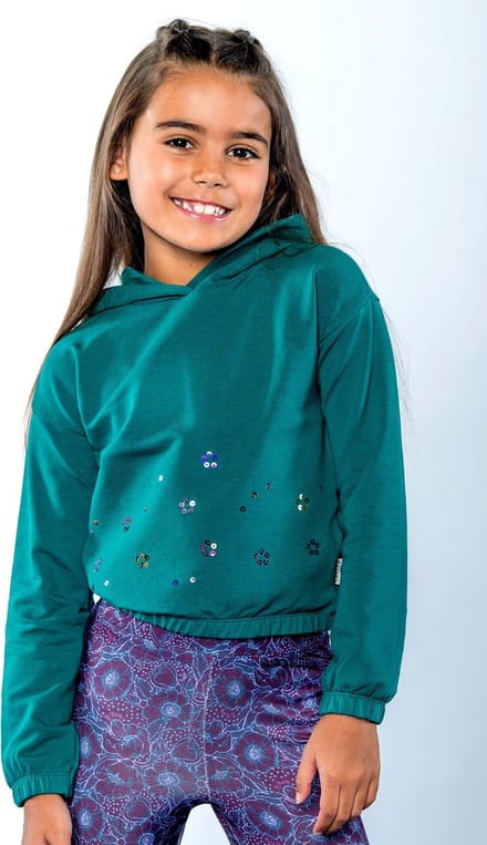 B.Nosy Meisjes sweater - Stella - Storm groen