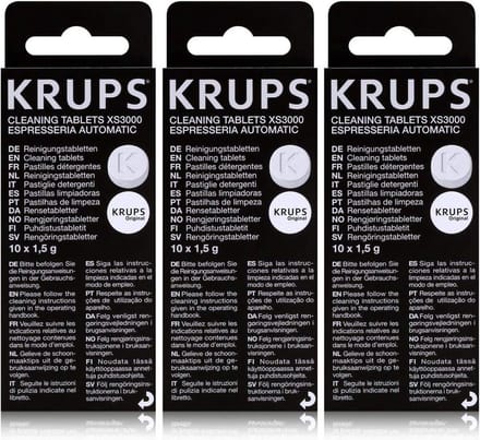 3x Krups Reinigingstabletten (10st.) XS3000