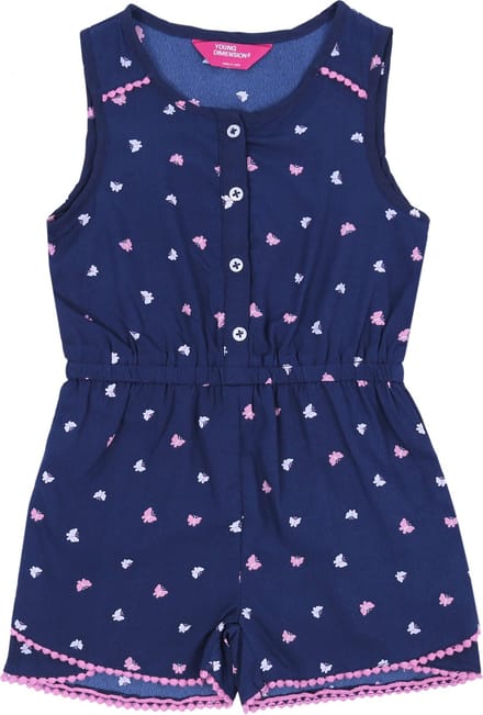 Marineblauwe vlinder jumpsuit