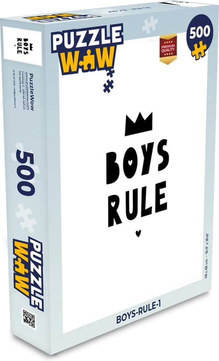 Puzzel Boys Rule - Quotes - Spreuken - Kinderen - Jongens - Legpuzzel - Puzzel 500 stukjes