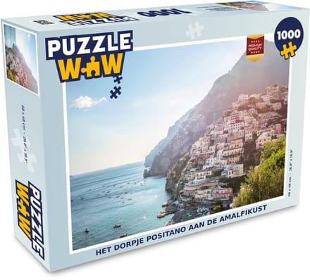 Puzzel Het dorpje Positano aan de Amalfikust - Legpuzzel - Puzzel 1000 stukjes volwassenen