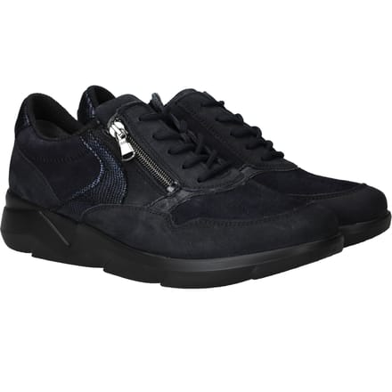 Waldläufer K Funky Sneakers - Suède - Dames - Blauw - Maat 39