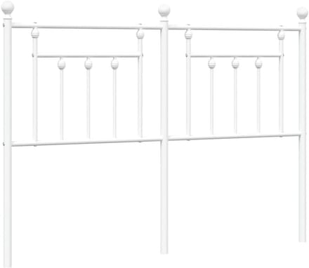Hoofdbord Metaal Wit 140 cm voor Bedframe