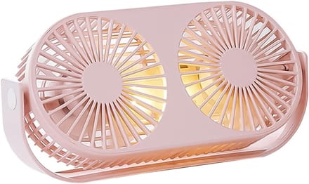 VHV - Bureauventilator - usb bureauventilator - USB oplaadbaar, met LED verlichting - voor kantoor, slaapkamer, thuiswerken