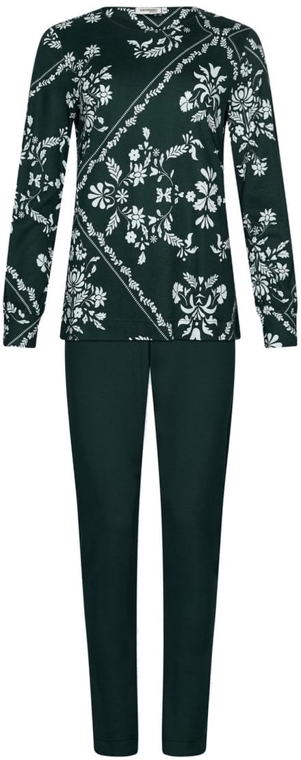 Pastunette Premium - Pyjama - Emerald - Katoen/Modal - Donkergroen - Maat 38