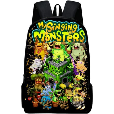 Klassiek Populair my singing monsters Notitieboek Rugzakken leerling Schooltassen 3D Print Oxford Waterdicht Jongens/Meisjes Laptop Rugzakken