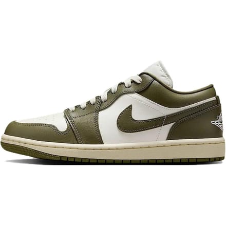 Air Jordan 1 Low Medium Olive Dames Sneakers Groen Zeil Kokosmelk DC0774-122 35.5 black