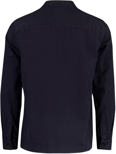 Navy linnen met knopen overshirt Profuomo