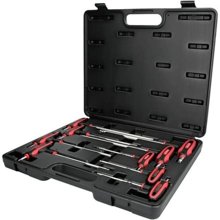 KS Tools 9-delige Inbussleutelset met T-greep Ergo Torque Plus T10-T50