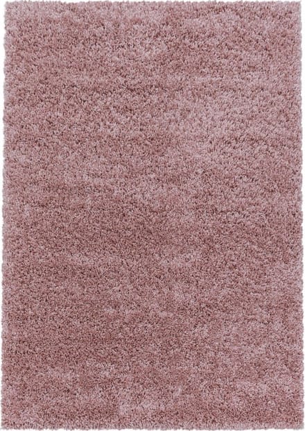 Modern hoogpolig vloerkleed Sydney - roze - 80x150 cm