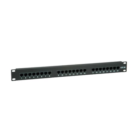 VALUE Cat.5e (Class D) 19 Patchpanel, 24 Poorten, onafgeschermd, zwart