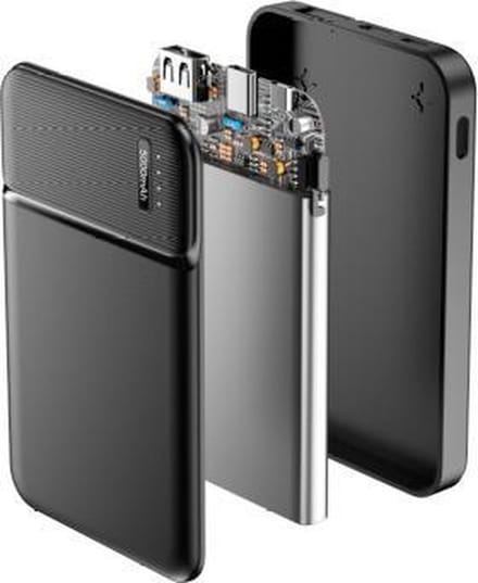 MaXlife, Powerbank 5000mAh USB Uitgang 2.4A, Zwart