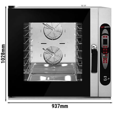 GGM Gastro Bäckerei-Kombidämpfer - Digital - 2,4″ LCD Display - 6x EN 600x400 - inkl. Waschsystem
