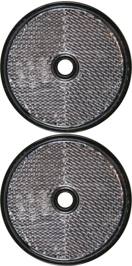 Benson Reflector - 2x - wit - schroefbevestiging - 60mm - rond