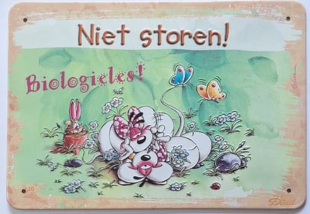 Deurbordje Niet storen! Biologieles!