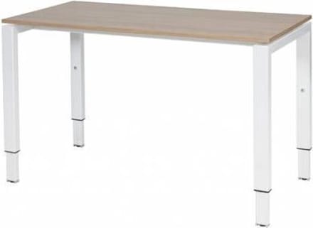 Verstelbaar Bureau - Domino 120x60 Havana Kersen - wit frame