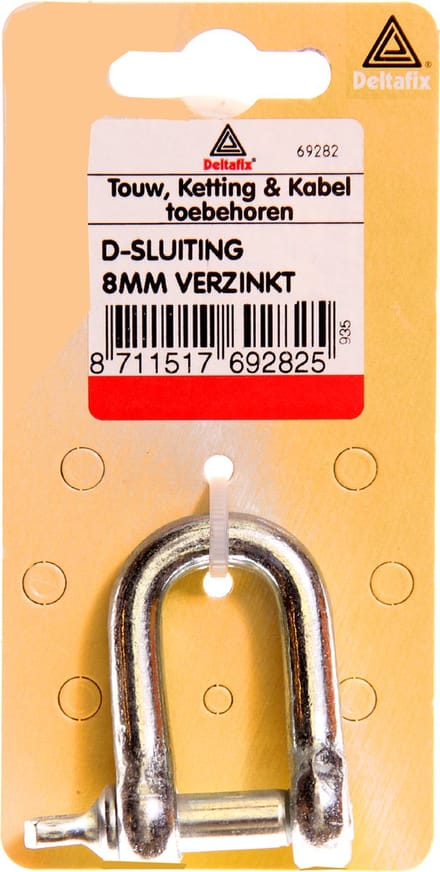 Deltafix d-sluiting normaal verzinkt 6 mm 2 st.
