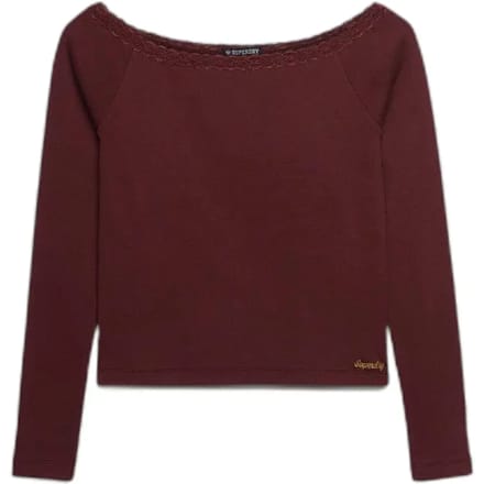 Dames T-shirt met kant Superdry Ath Ess