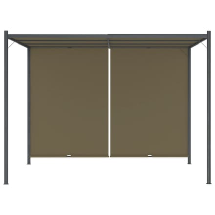 vidaXL - Pergola - met - uittrekbaar - dak - 180 - g/m² - 3x3 - m - taupe