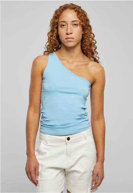 Urban Classics - Asymmetric Mouwloze top - 3XL - Blauw
