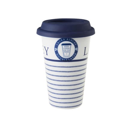 Laura Ashley Blueprint Coffee 2 Go Beker Candy stripe