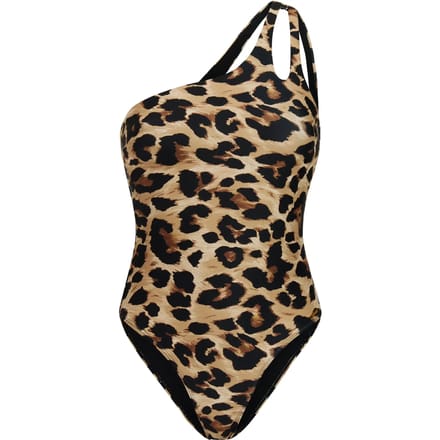 Protest PRTMunroe - Badpak Dames - One shoulder - Normale pasvorm - Uitneembare vulling - Medium dekking - Bruin