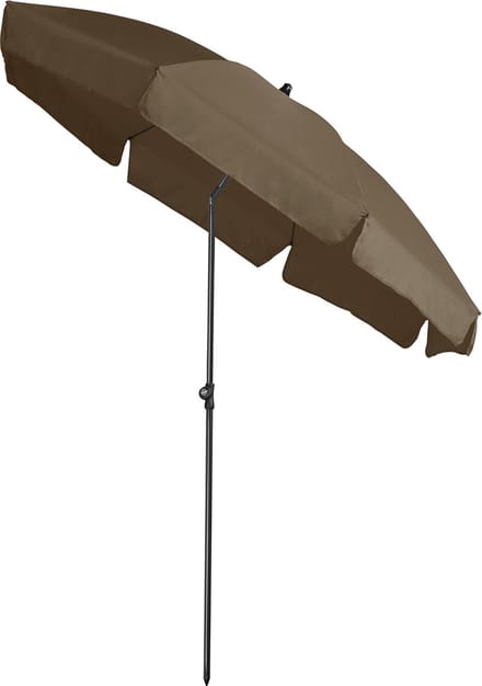 Aruba - Ø200cm - Taupe - Volant - Kantelbaar - Verstelbare hoogte - Push-up systeem