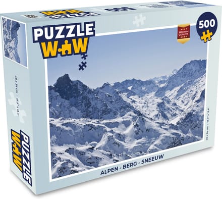 Puzzel Alpen - Berg - Sneeuw - Legpuzzel - Puzzel 500 stukjes