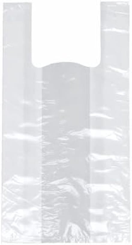 Hemdjes Draagtassen - Plastic Tassen - Winkelen - Scheurvast HDPE - 42x21x13 cm - Wit