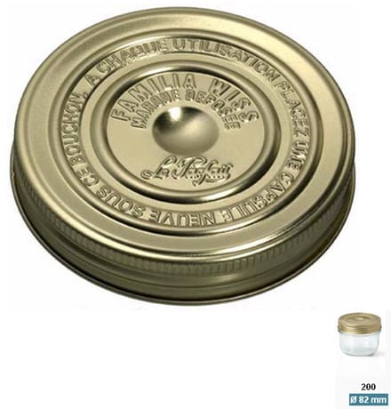 set van 6 schroefdoppen 8,2 cm - le parfait - 610087