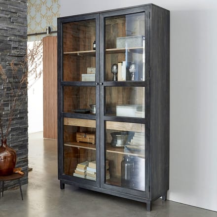 LOBERON Kast Altagracia zwart/bruin