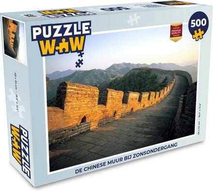 Puzzel De Chinese Muur bij zonsondergang - Legpuzzel - Puzzel 500 stukjes