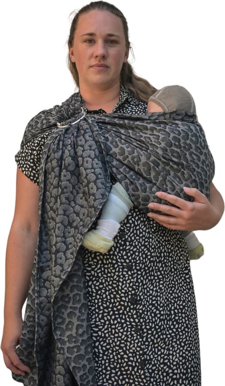 Yaro Pussycat Black Grey -- Ring Sling