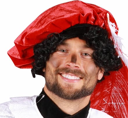Piet Baret - Volwassenen - Rood - Polyester - Zonder Veren
