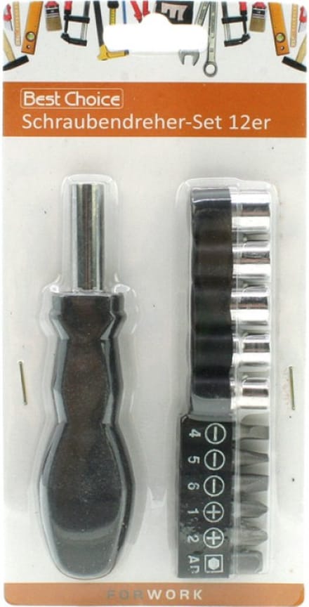 Schroef- en dop Bit Set - 12 delig - Mannen - Hobby - Klussen - Cadeau Tip - Vaderdag