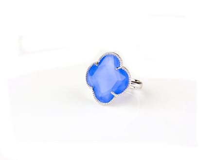 model Fiori ring in zilver blauw