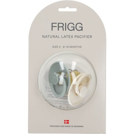 FRIGG Rope Fopspeen Cream / Sage 6-18 Mnd 2 Stuks