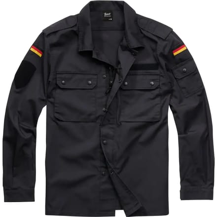 Brandit - BW Feldbluse black Overhemd - S - Zwart